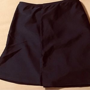 Black Liz Claiborne 16W Swim skirt panty attached elastic waistband quality made